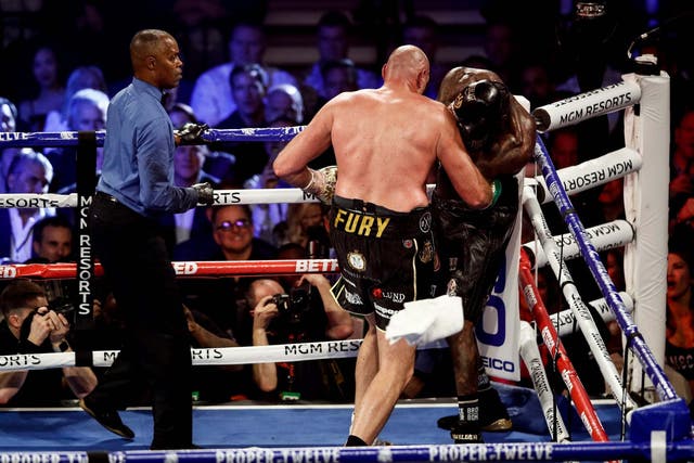 The towel was thrown in by Mark Breland during Tyson Fury's win over Deontay Wilder