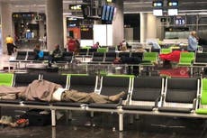 Tui passengers sleep at airport ‘without blankets, food and water’