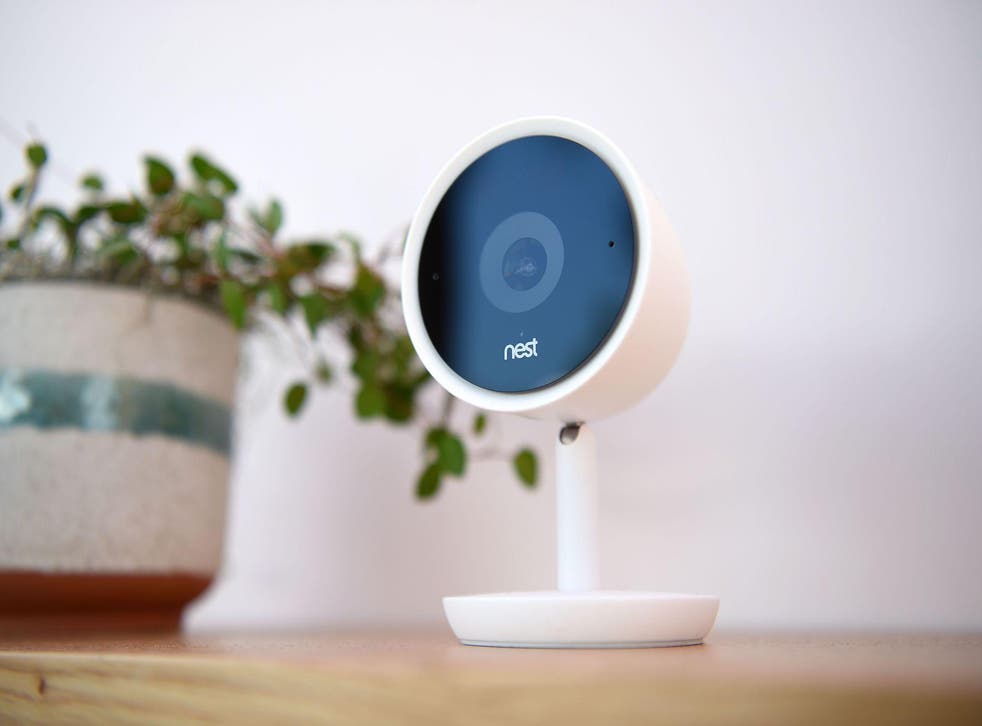 A Nest Cam is displayed during the Google I/O conference at Shoreline Amphitheatre in Mountain View, California on May 7, 2019