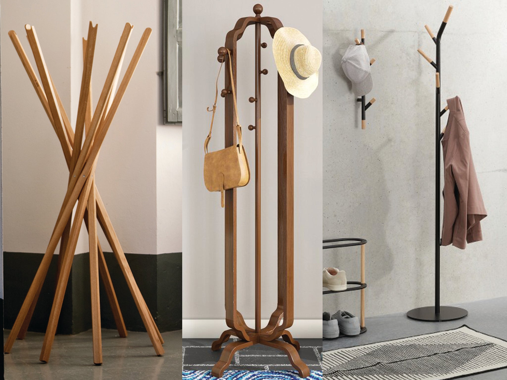 black coat hanger stand