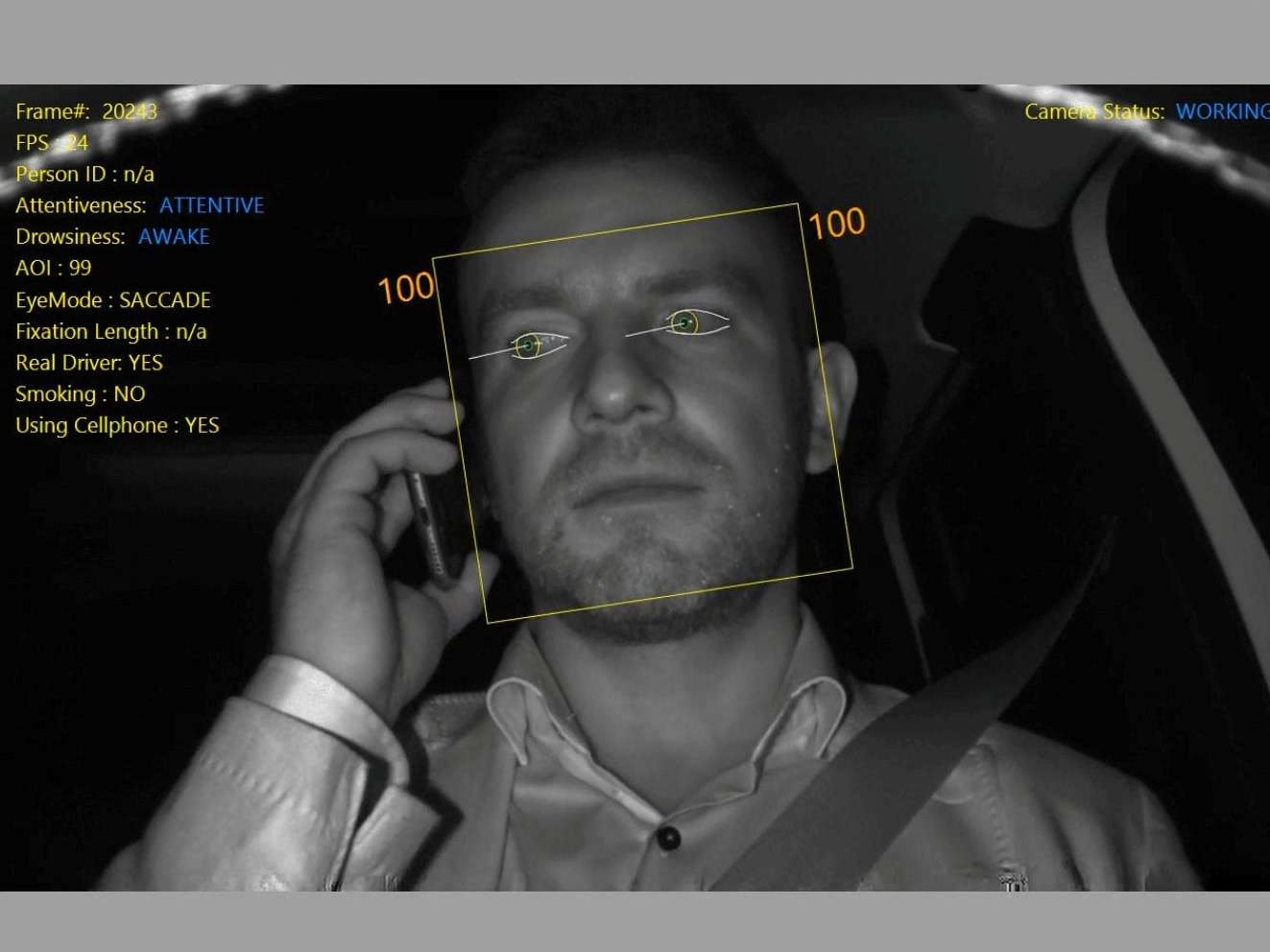 New technology analyses driver's eyes for alertness