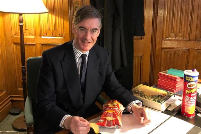 Conservative MP Jacob Rees-Mogg tweeted he was a 'Walker's crisps man or Pringles'