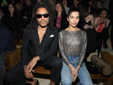 Paris Fashion Week: Zoe and Lenny Kravitz have father-daughter moment on frow