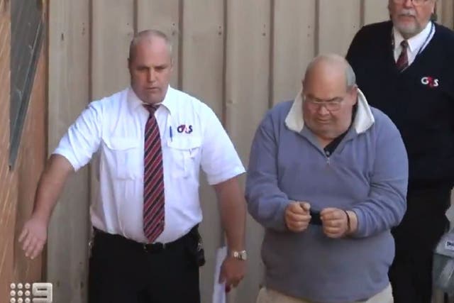 Screen grab from 9 News video of Peter Dansie, 71, who has been jailed for 25 years without parole after murdering his wheelchair-bound wife Helen Dansie, 67, in 2017 by pushing her wheelchair into a pond in Adelaide, Australia.