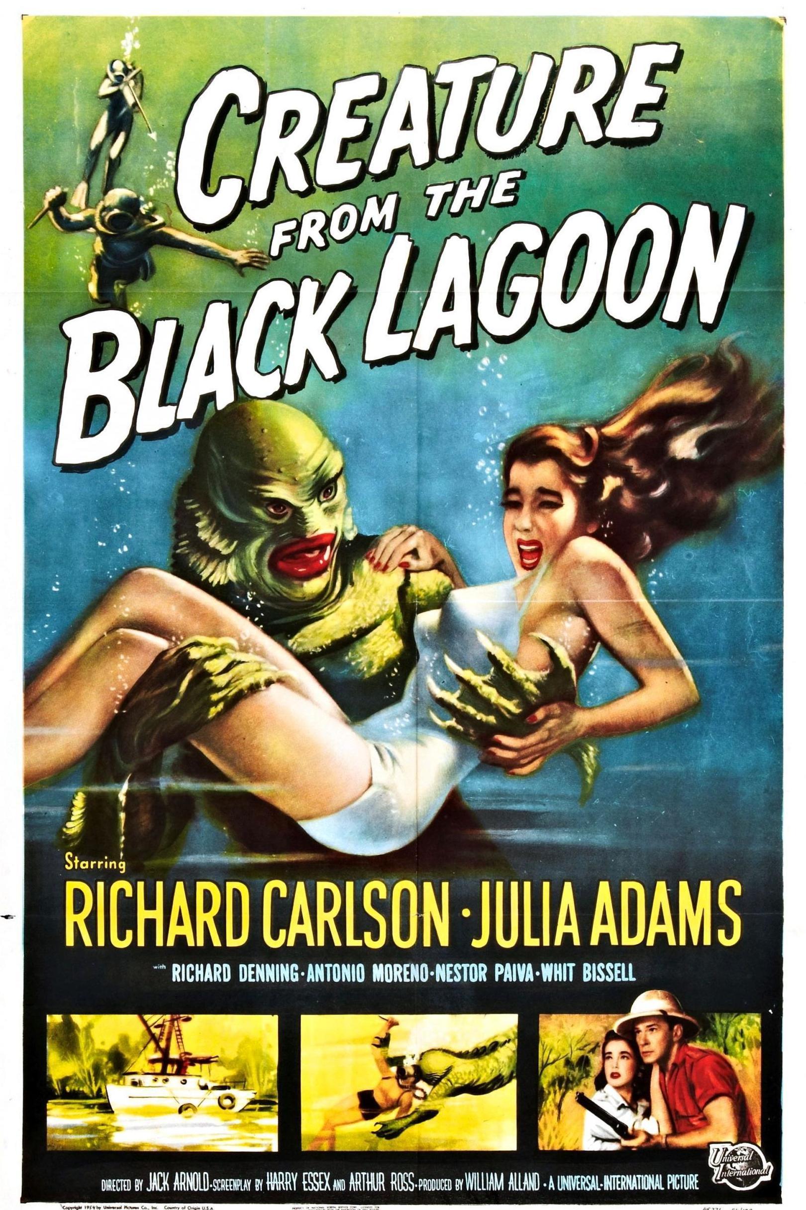 The original poster artwork for 1954’s ‘Creature from the Black Lagoon’
