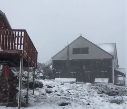 Snow has fallen in high ground in Tasmania