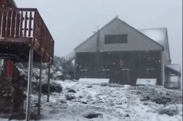 Snow has fallen in high ground in Tasmania