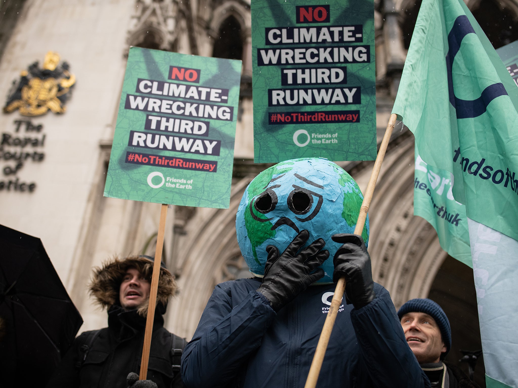 Climate activists protest against plans for third runway at Heathrow
