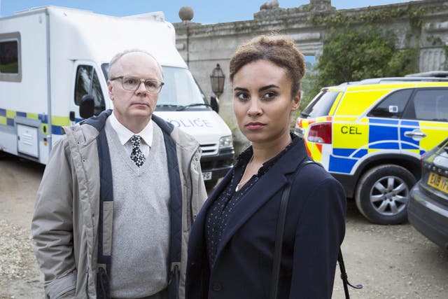 On the case: Jason Watkins and Tala Gouveia in ‘McDonald & Dodds’