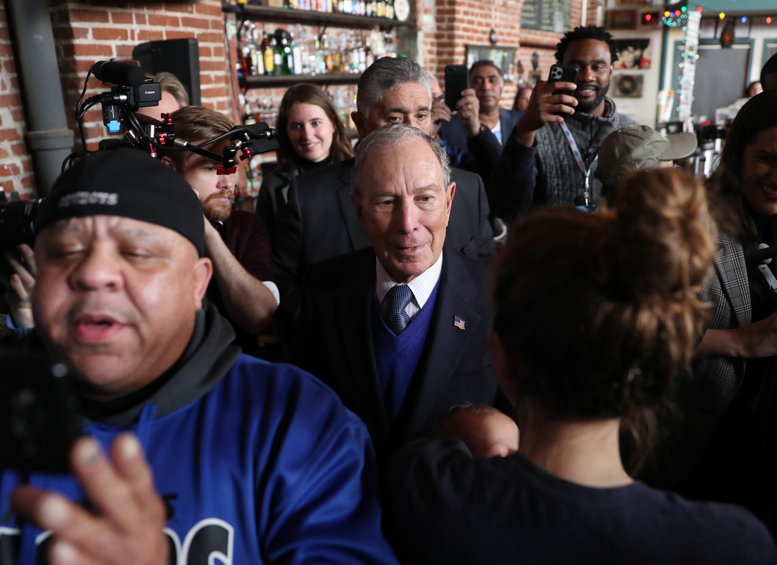 The billionaire ex-mayor Michael Bloomberg campaigning in Tennessee
