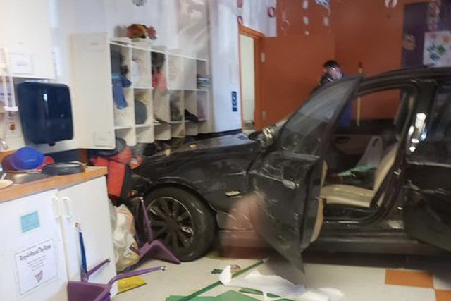 A BMW crashed into a Philadelphia day care on Thursday afternoon when children were napping. Four children were taken to the hospital, with one seriously injured