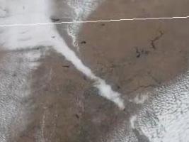 Bizarre snow strip forms over Kansas baffling forecasters