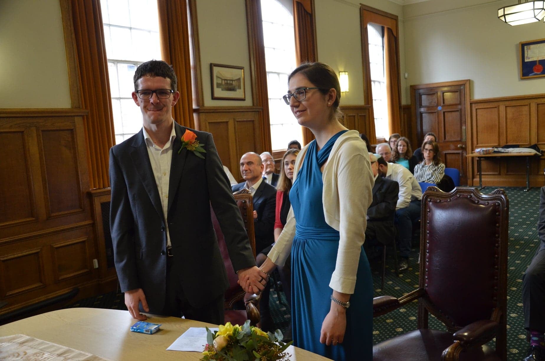 Martha and Karl tying the knot