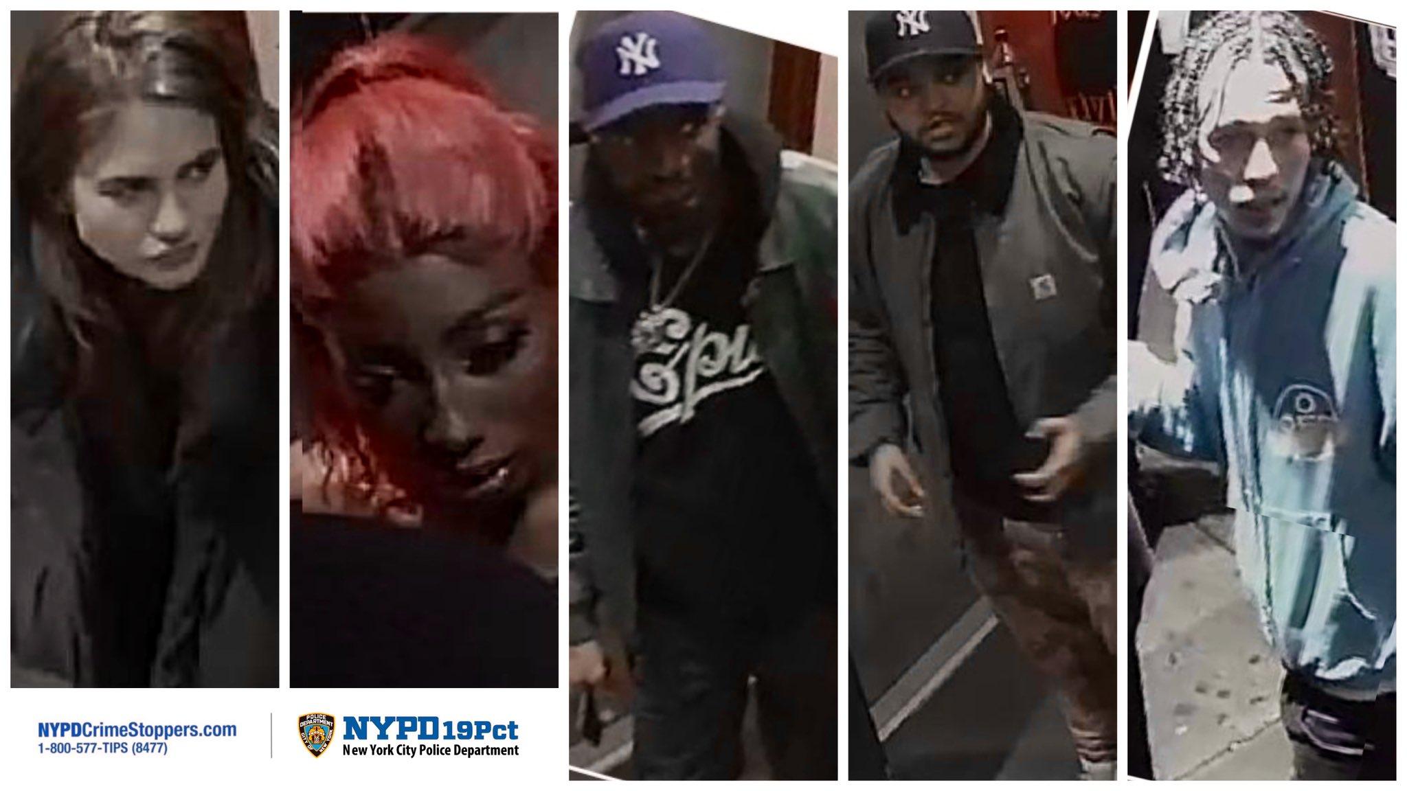 New York police are searching for five people allegedly involved with an attack that put an Uber driver in a coma.