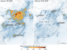 Space images show drastic drop in China pollution as coronavirus hits