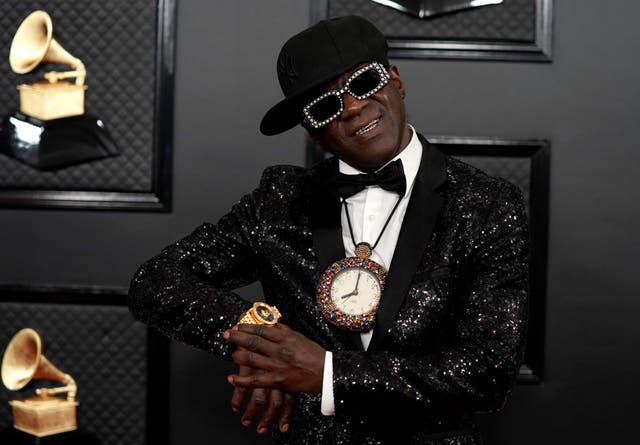 Flavor Flav at the Grammy Awards in January