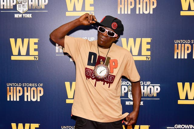 Flavor Flav at the premiere of Growing Up Hip Hop New York and Untold Stories of Hip Hop