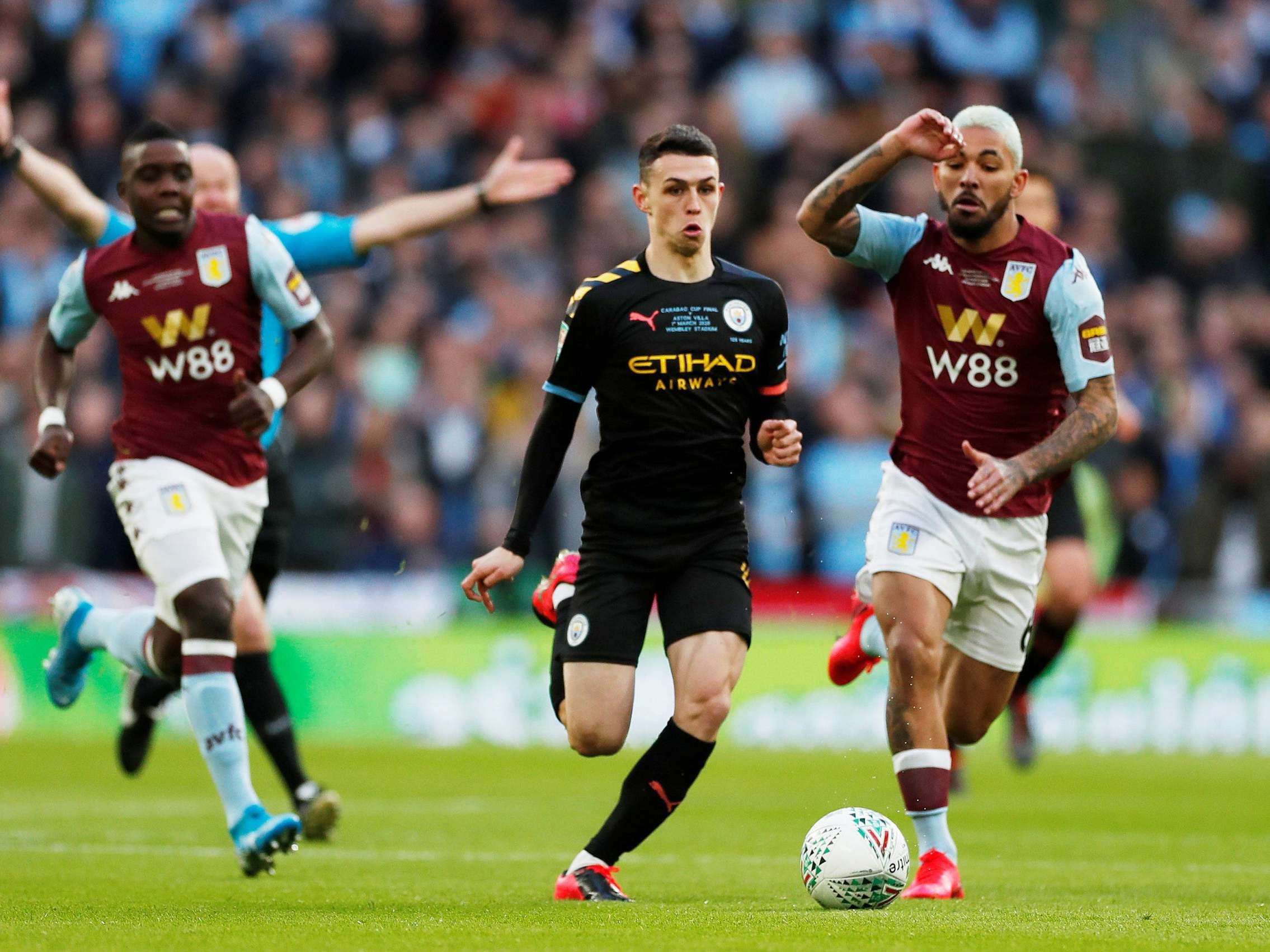 Foden won the man of the match award in the Carabao Cup final against Aston Villa