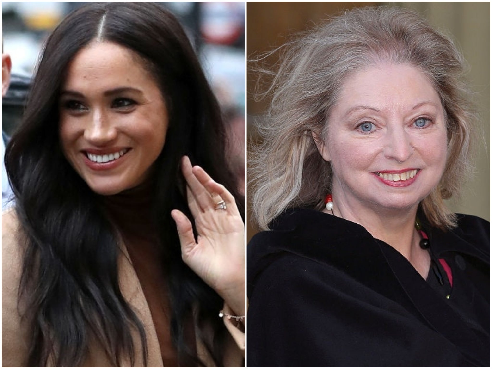 Meghan Markle in 2019, and the novelist Hilary Mantel