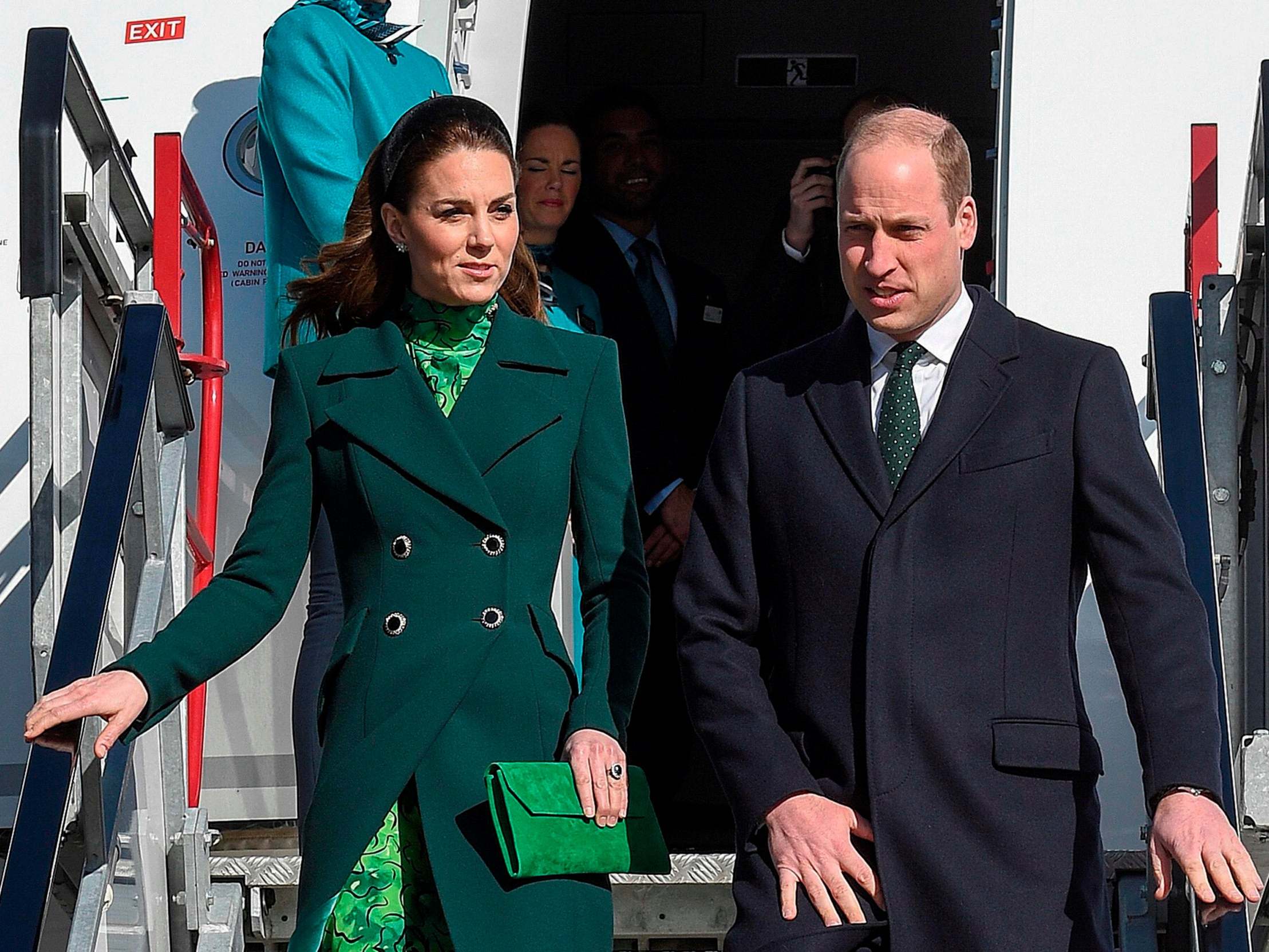 Kate Middleton wears green as she and Prince William make first ...