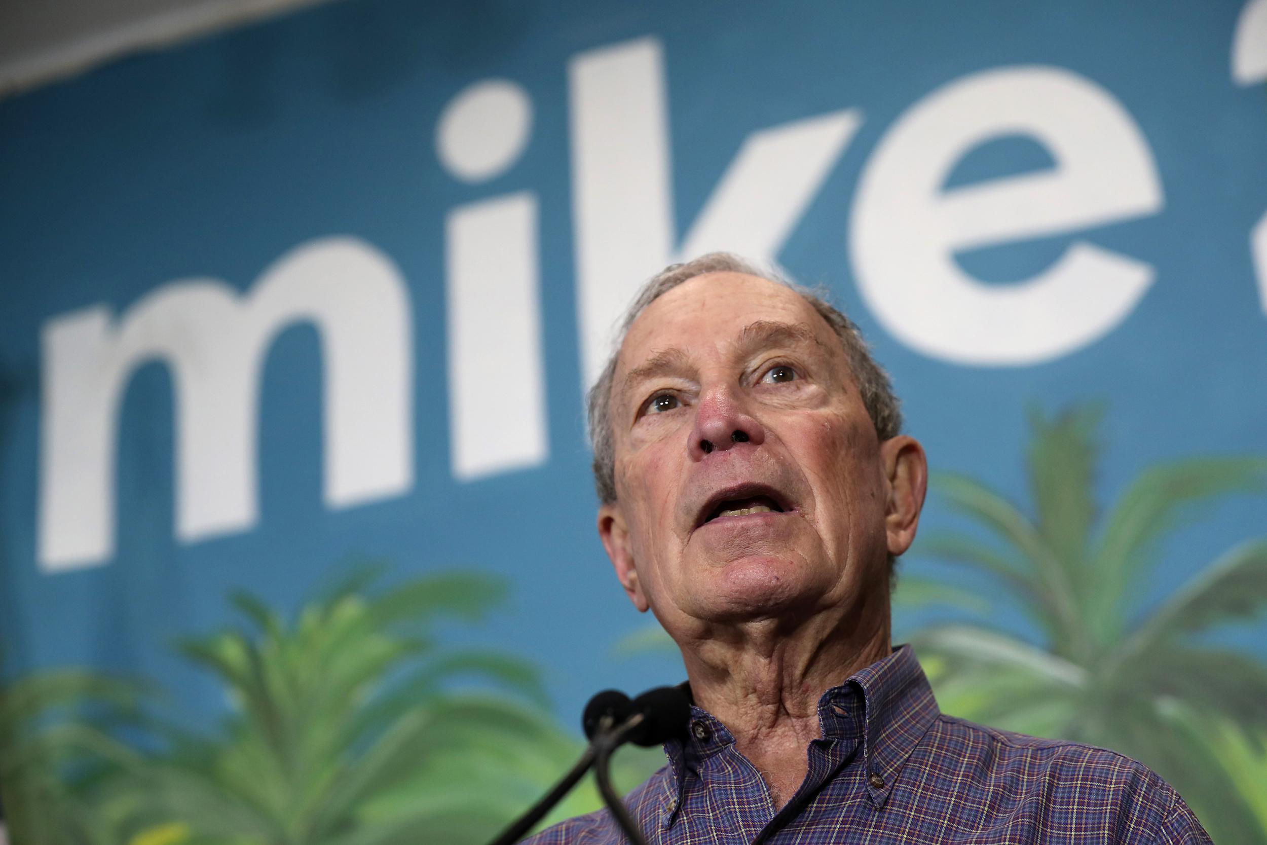 Michael Bloomberg campaigned in Florida on Super Tuesday.