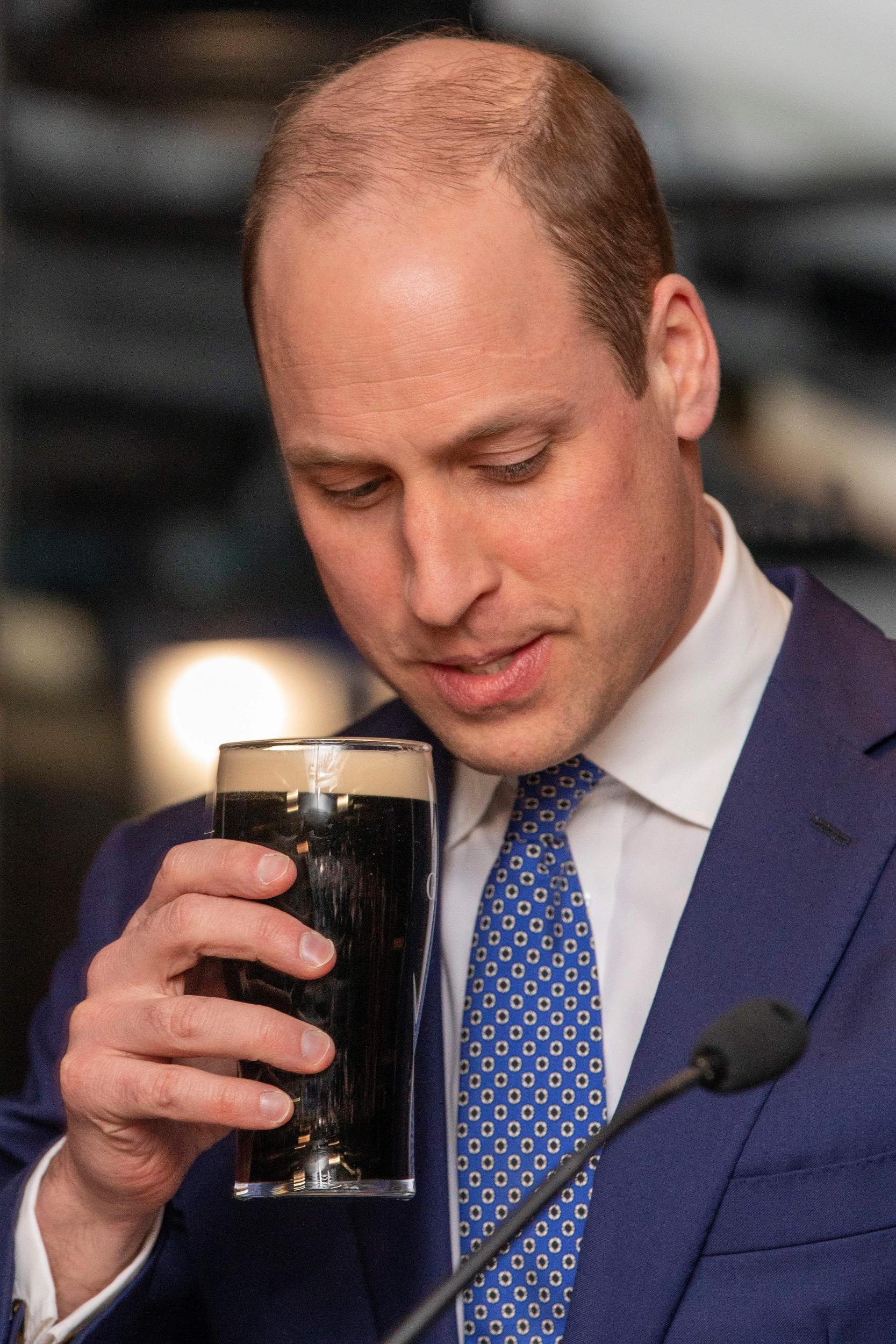 The Duke of Cambridge joked that he is looking forward enjoying another pint of Guinness when he returns home (Getty)