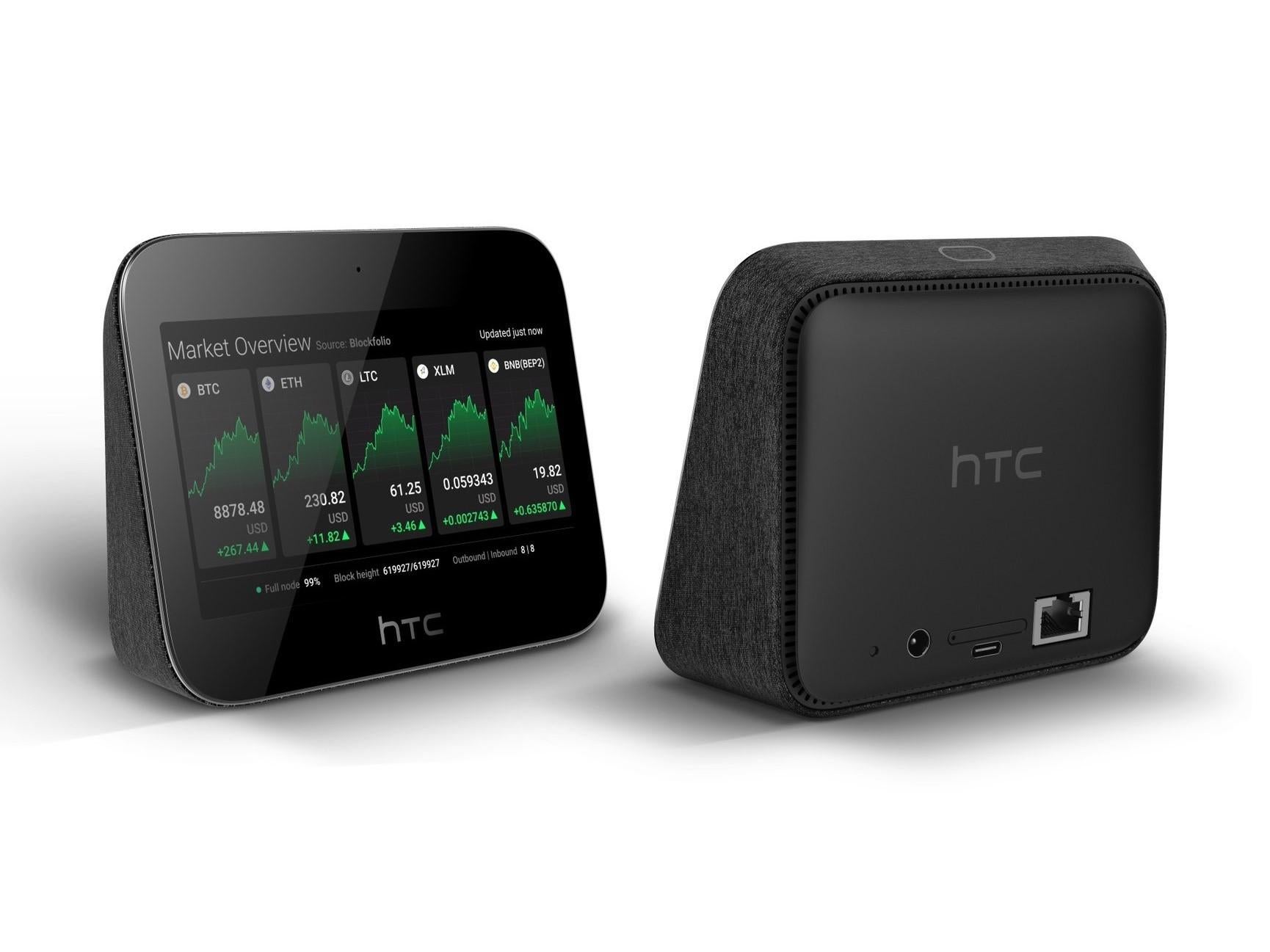 The HTC Exodus 5G Hub allows users to be part of the bitcoin network