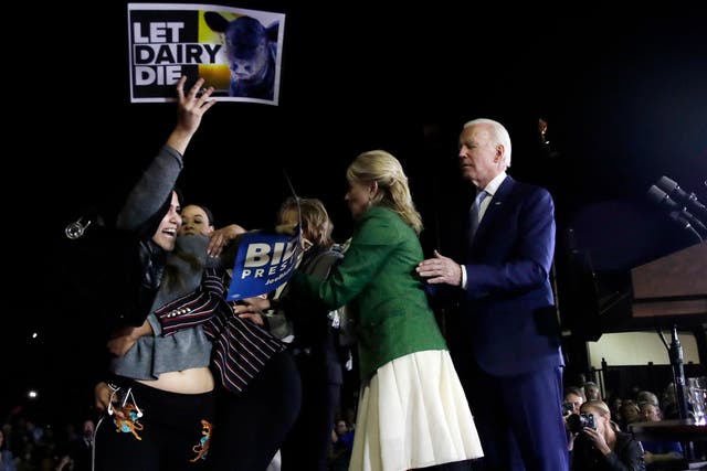 Jill Biden steps in to stop a protester in her tracks.