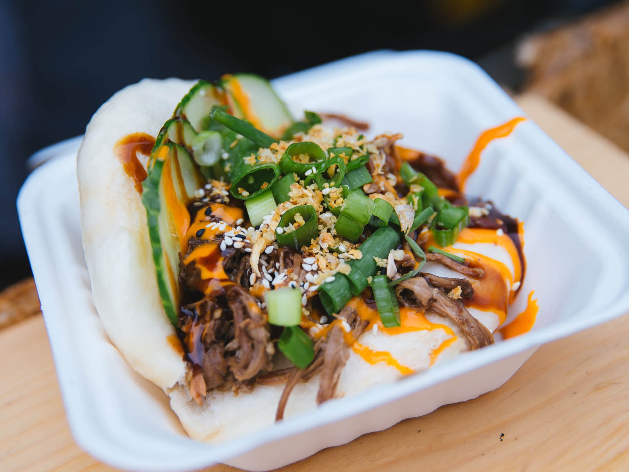 Bao buns from Bao Boy’s and halloumi fries are go-to dishes here