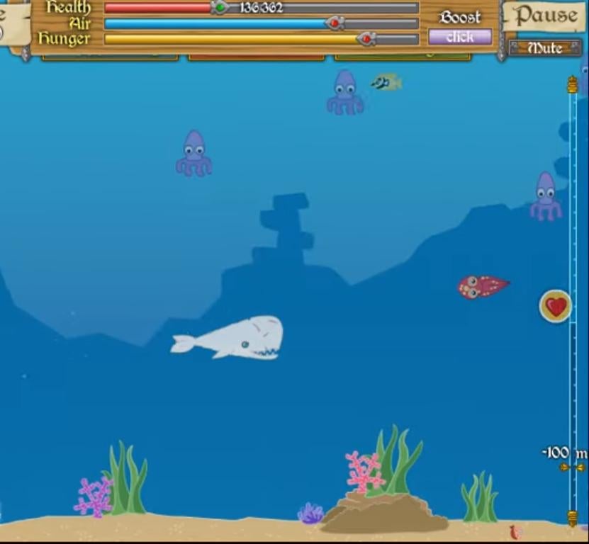 Call me Moby: this simple flash game puts you in charge of the titular, havoc-wreaking whale (MonstroGames)