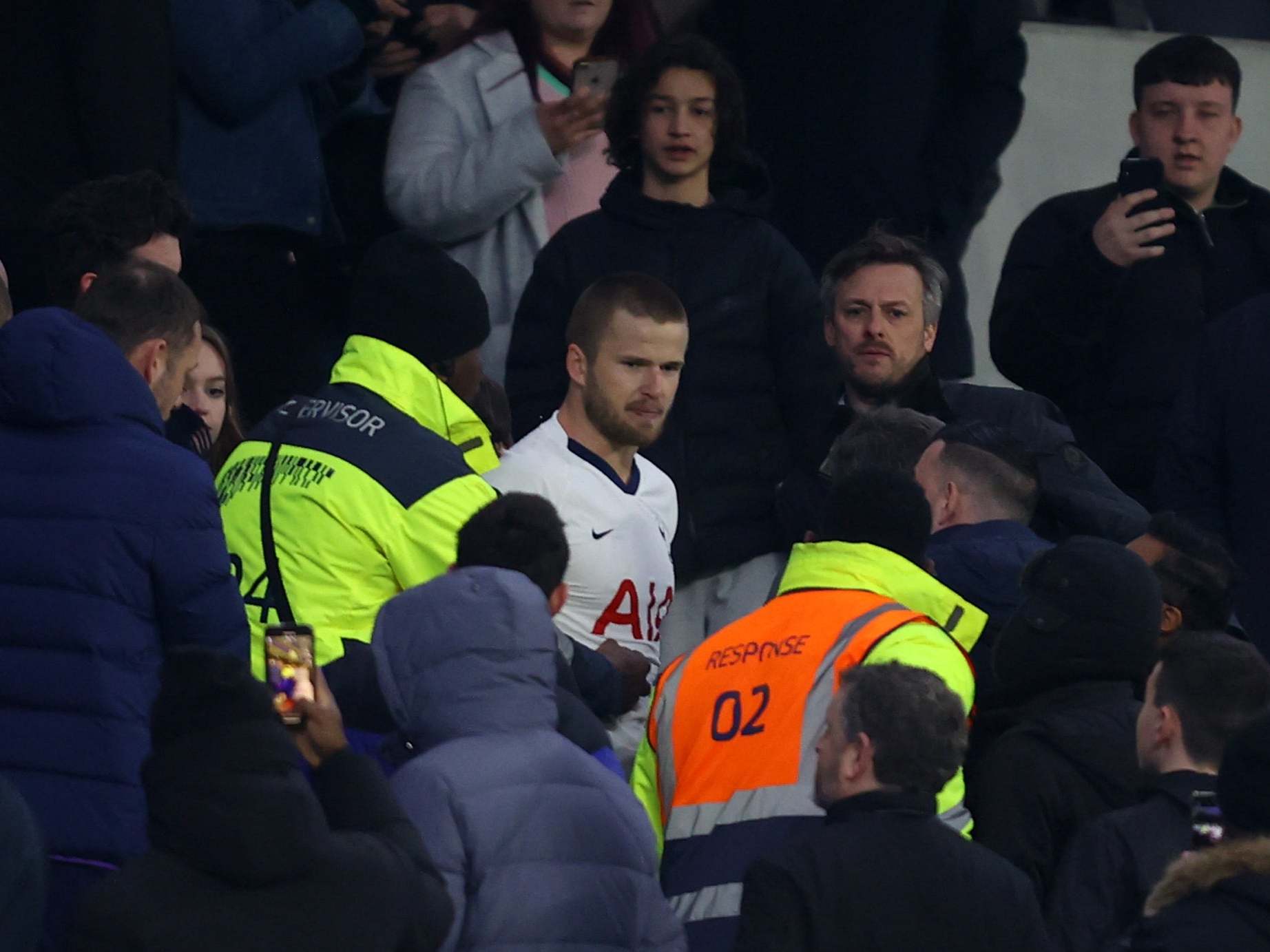 Eric Dier jumped into the crowd after Spurs lost to Norwich