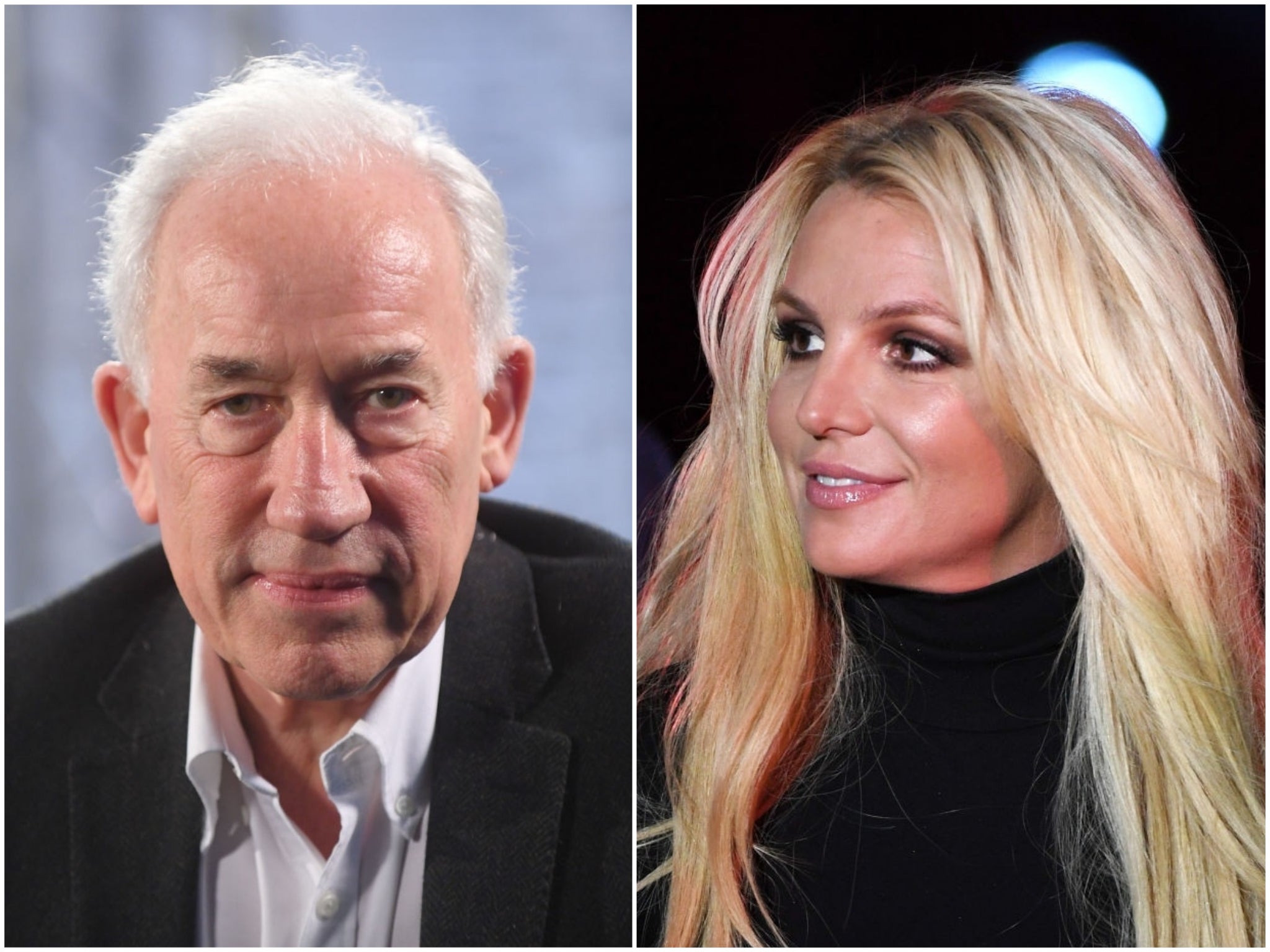 The British actor Simon Callow, and the US pop icon Britney Spears
