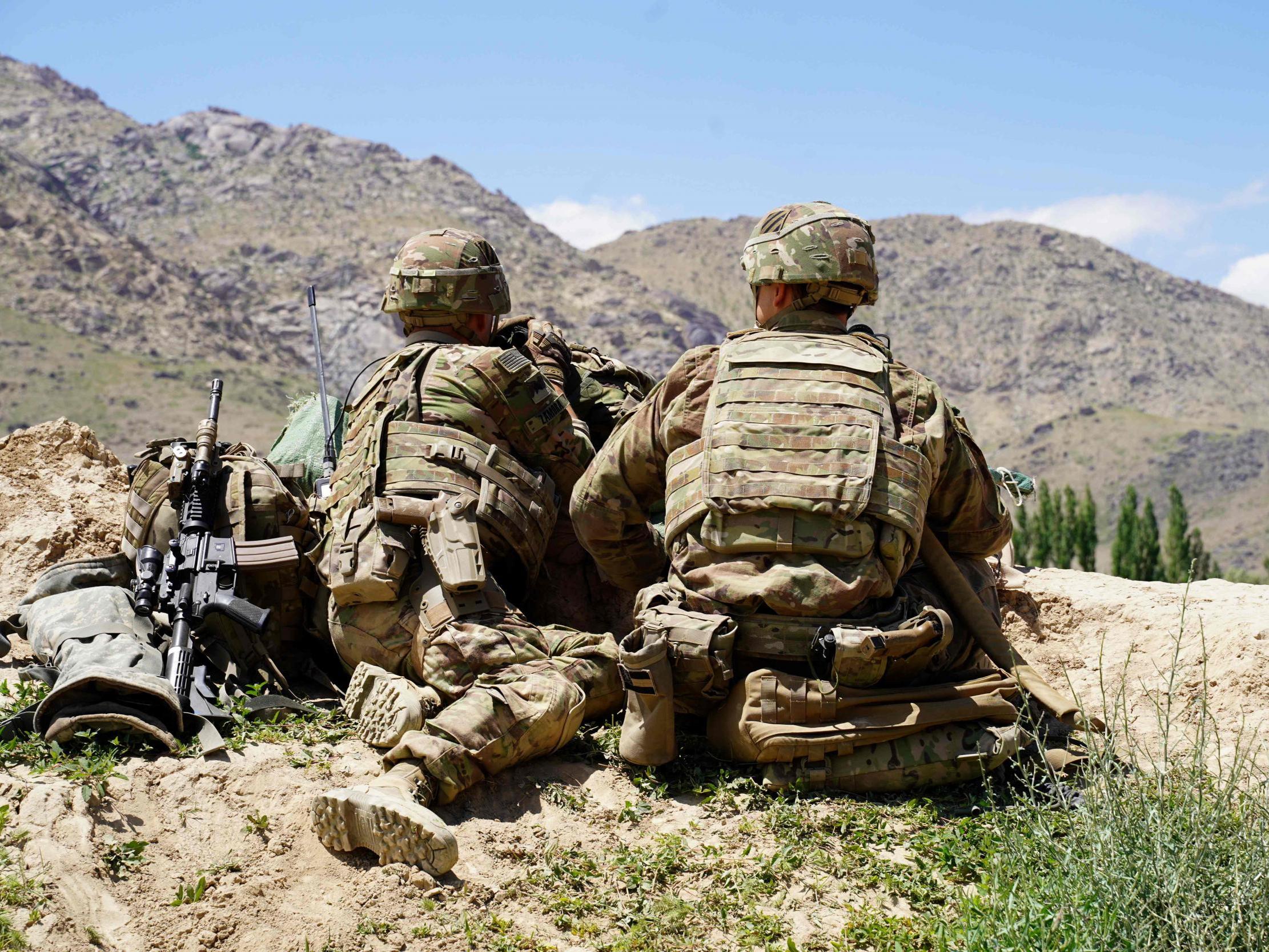 US soldiers in Afghanistan in 2019: the ICC’s decision comes just days after a peace deal was signed by Washington and the Taliban