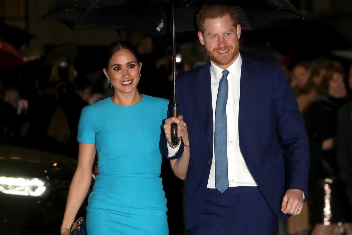 Prince Harry and Meghan Markle make first public appearance together since quitting royal family