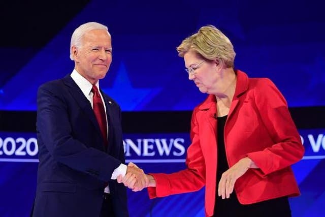 Former Vice President Joe Biden and former presidential candidate Elizabeth Warren south got a verbal lashing from Donald Trump on Friday. AFP via Getty Images