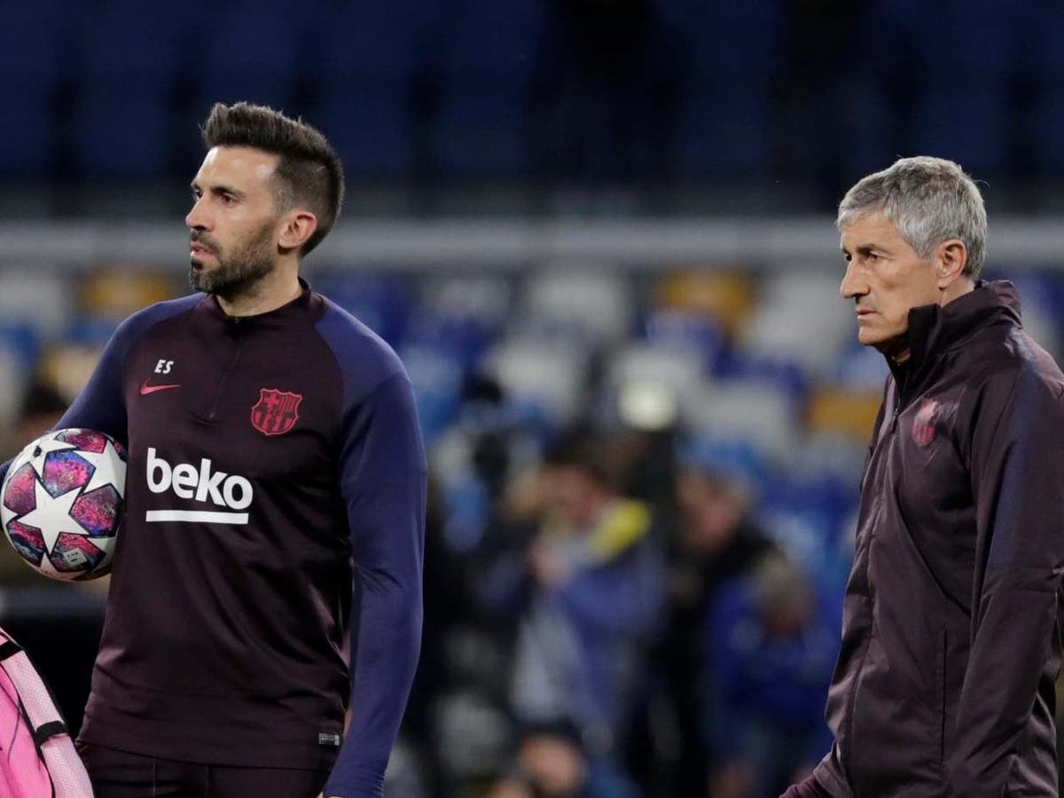 Quique Setien apologises over Barcelona assistant’s behaviour