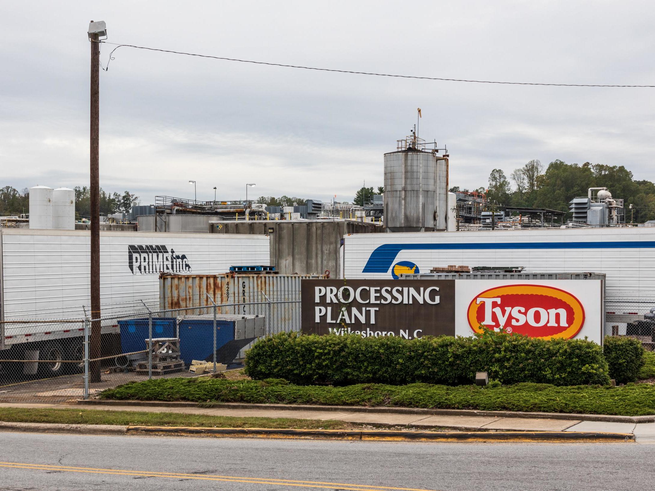 A processing plant belonging to Tyson Foods