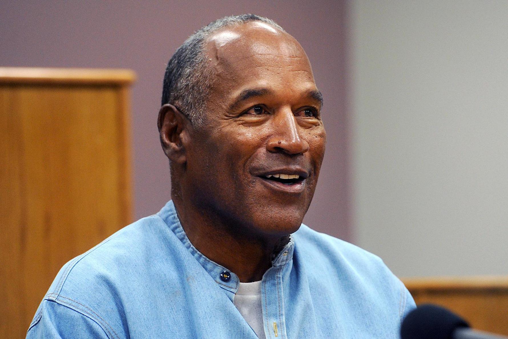OJ Simpson during his parole hearing on 20 July 2017 in Lovelock, Nevada.