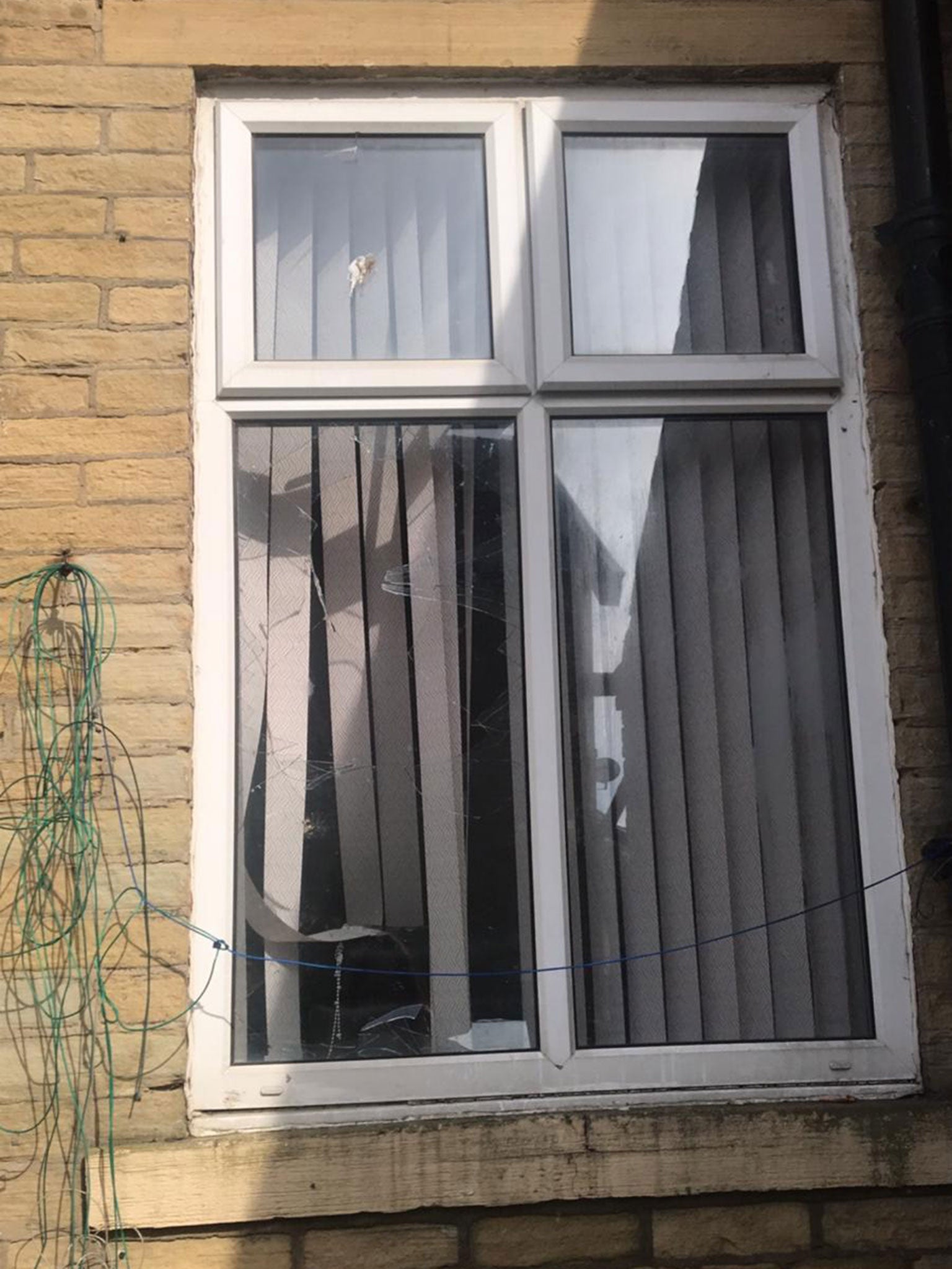 Vandalism at the home of a Huddersfield grooming gang victim who has been harassed since giving evidence at her abusers' trials