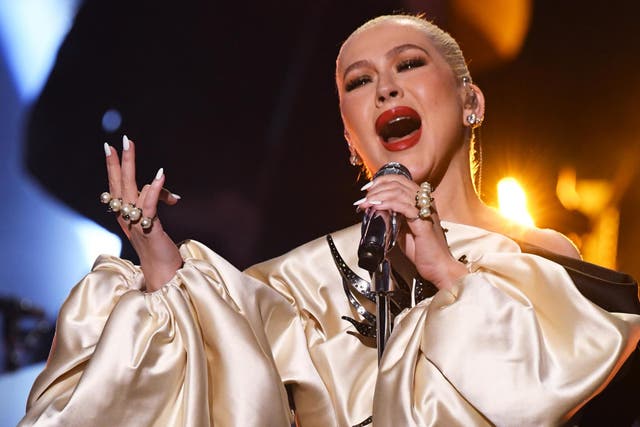 Christina Aguilera performs during the 2019 American Music Awards on 24 November 2019 in Los Angeles, California.