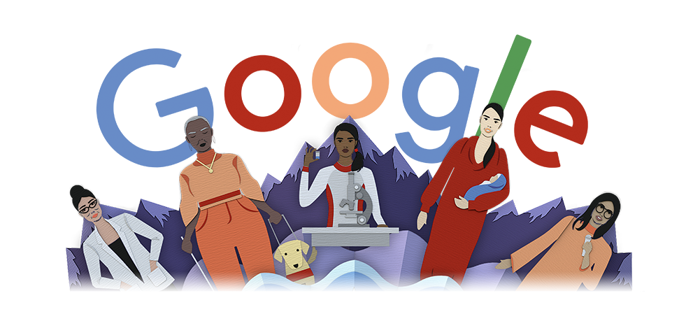 The animated video celebrates the history of International Women's Day (Google)