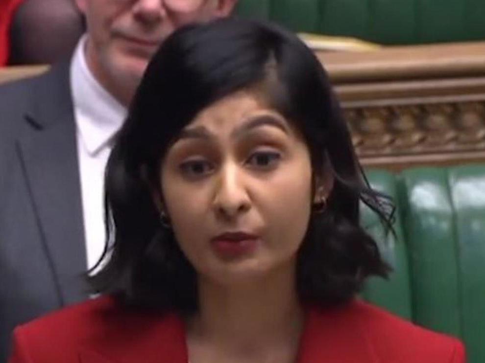 Zarah Sultana giving her maiden speech in the House of Commons after her election in 2019
