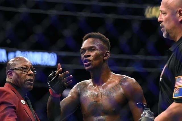 Israel Adesanya outpointed Yoel Romero in the night's main event