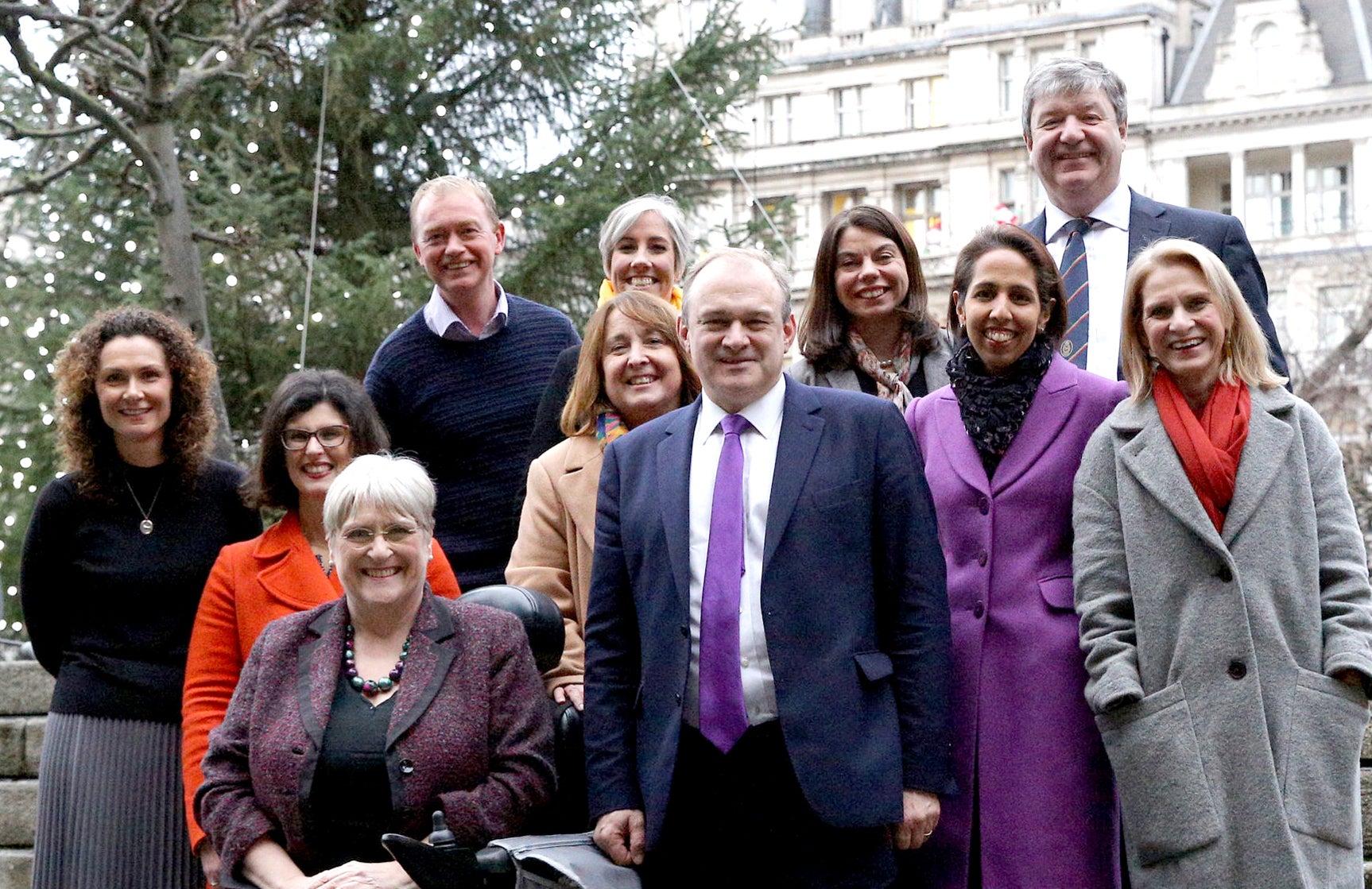 MPs including Layla Moran (middle row, second from left), Christine Jardine (middle row, third from left), and Ed Davey (front and centre)