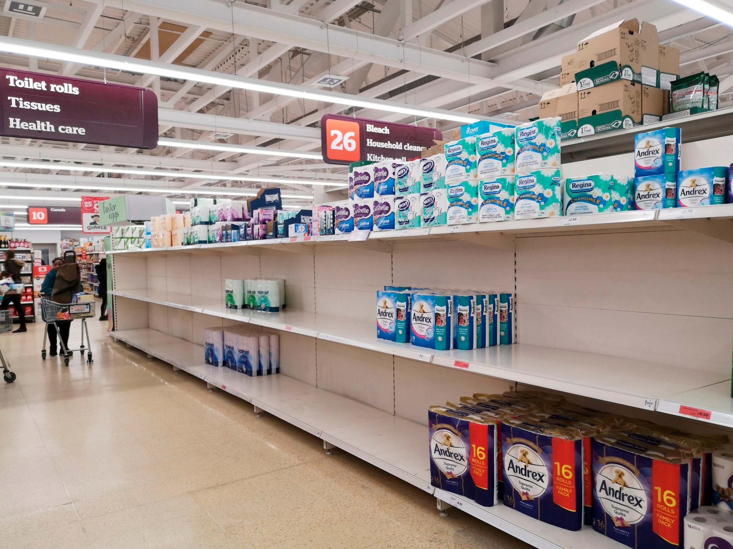 Coronavirus: Tesco and Waitrose rationing essentials after stockpiling sees shelves empty