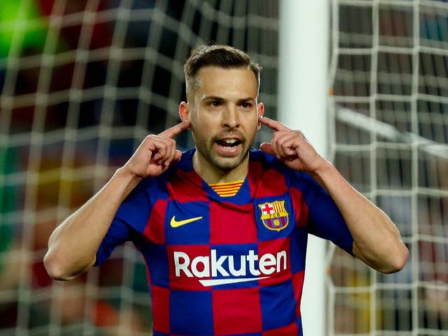 Jordi Alba taunted Barcelona fans by cupping his ears in celebration