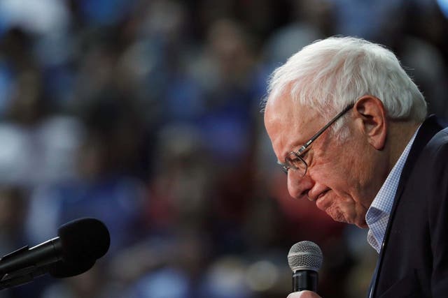 US Democratic presidential candidate Bernie Sanders speaks at a rally in Phoenix, Arizona