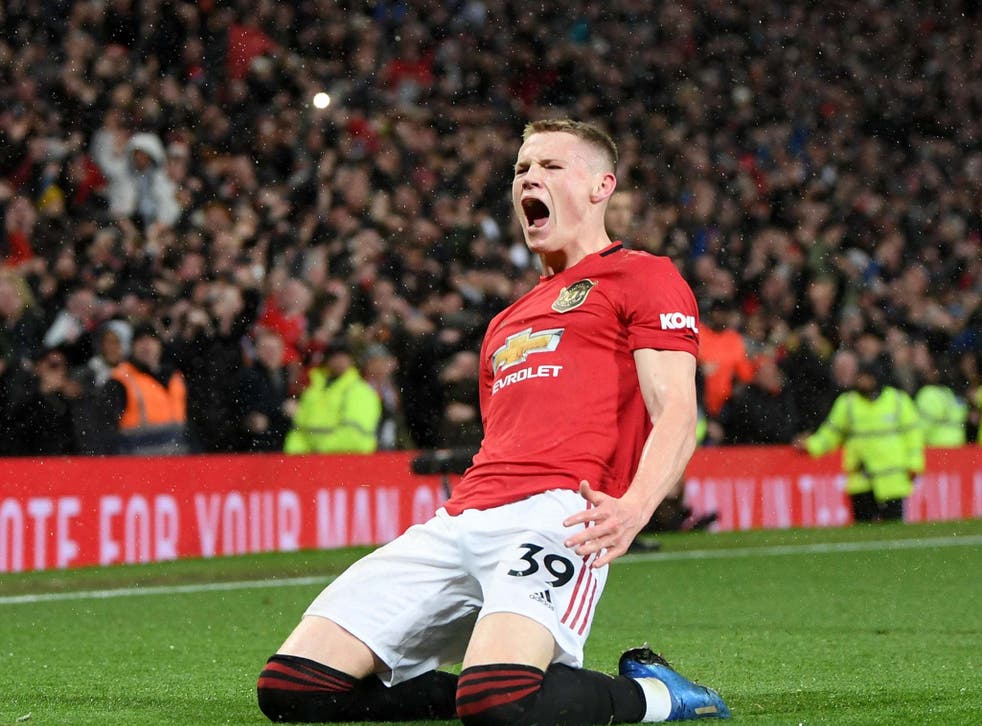 McTominay celebrates scoring a second for United