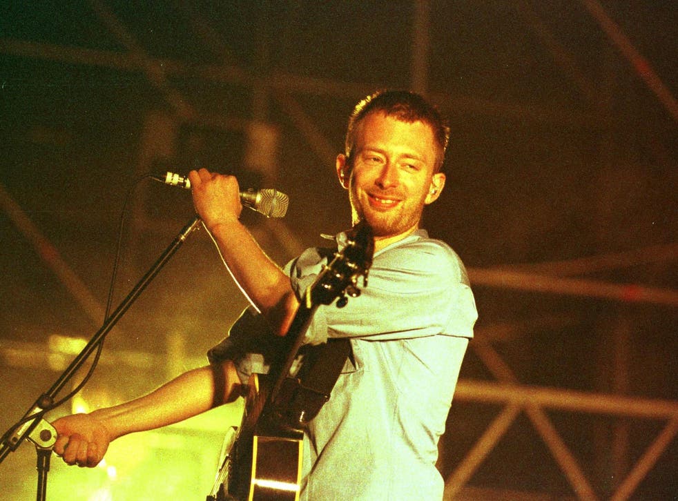 Thom Yorke during a live performance in 2000, the year ‘Kid A’ was released