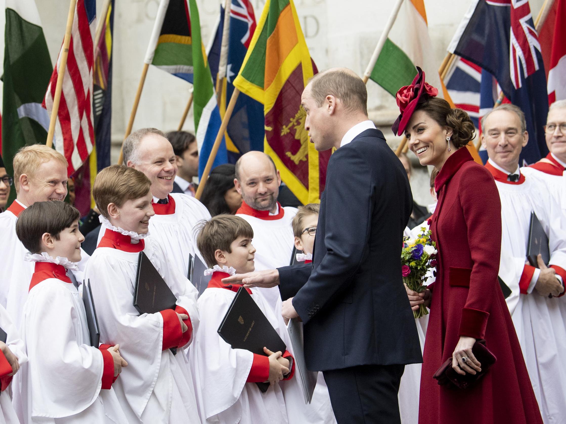 Prince William and Kate Middleton at the Commonwealth Day service at Westminster Abbey 9 March, 2020